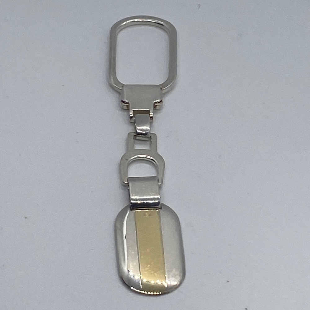 Paracci Sterling Silver 18K Yellow Gold Italian Key Ring Unisex